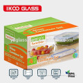 High borosilicate glass food container set 4pcs with gift box